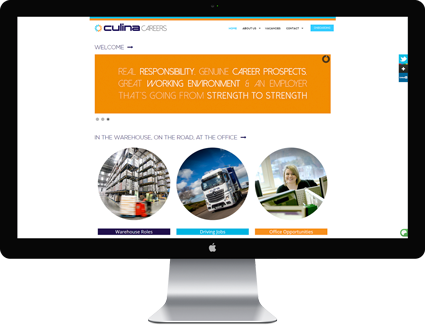 Culina Careers Desktop Monitor Screen Capture - Featured Projects Solutely