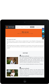 A.R.T. Foods Tablet Screen Capture - Featured Projects Solutely